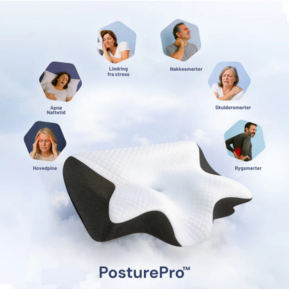 PosturePro™ NakkePude | Sig farvel til nakkesmerter og oplev 95% lindring på kun 1 nat!